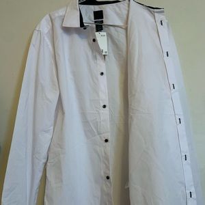 H&M Men long sleeve white dress shirt (NEW)